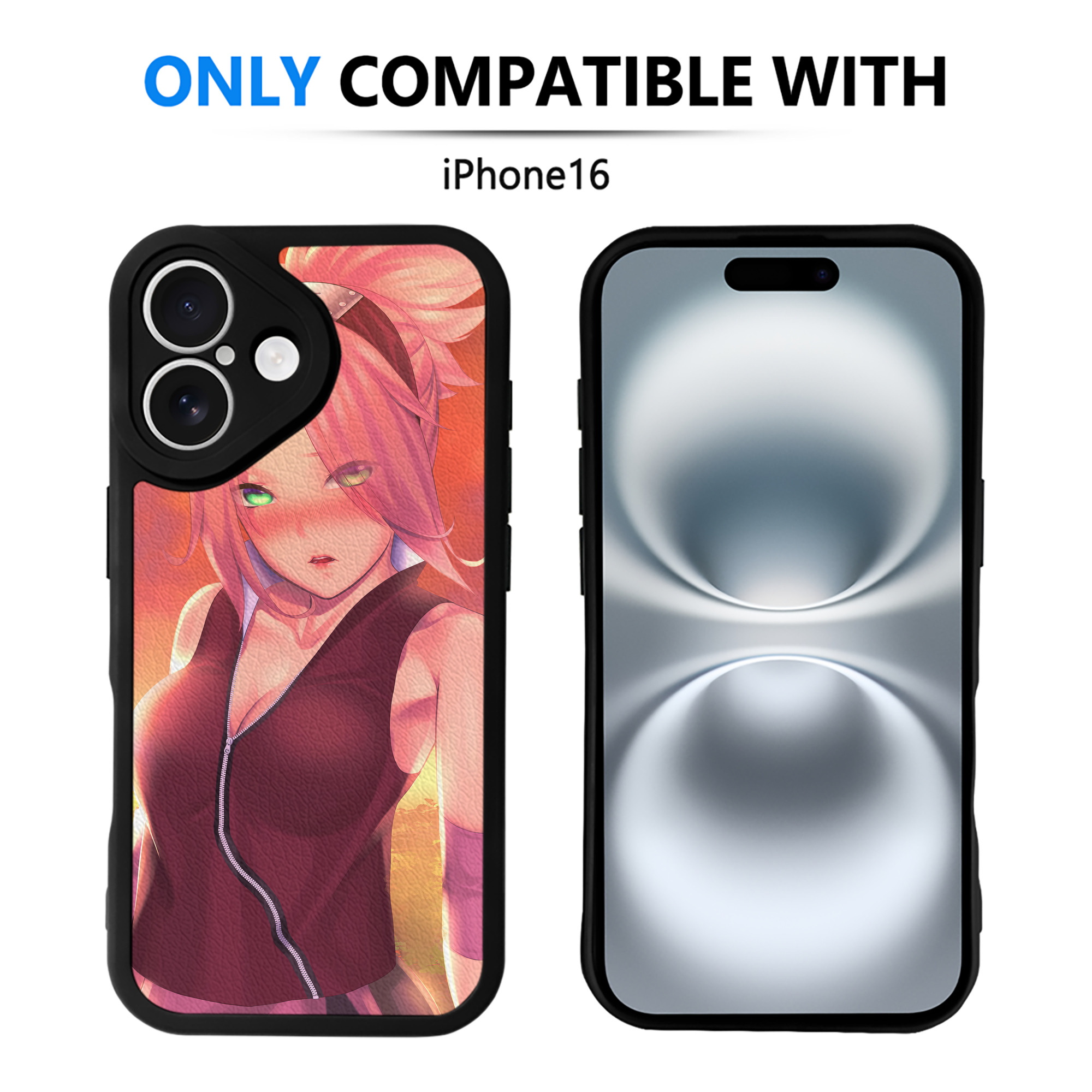 （画像用） NARUTO -ナルト- NARUTO -ナルト- 疾風伝 【iPhone 16シリーズ対応】シリコンスマホケース（レザー調） 材質：シリコン